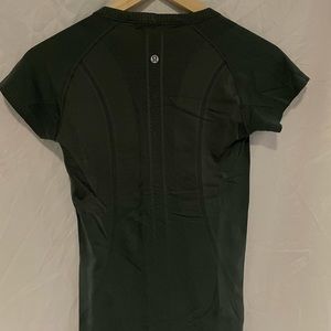 Green and grey Lululemon short sleeve shirts